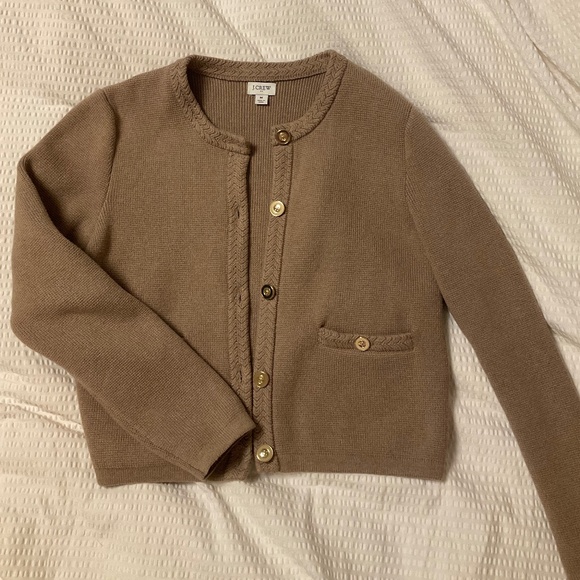 J. Crew Factory Sweaters - J. Crew camel knit lady jacket/cardigan